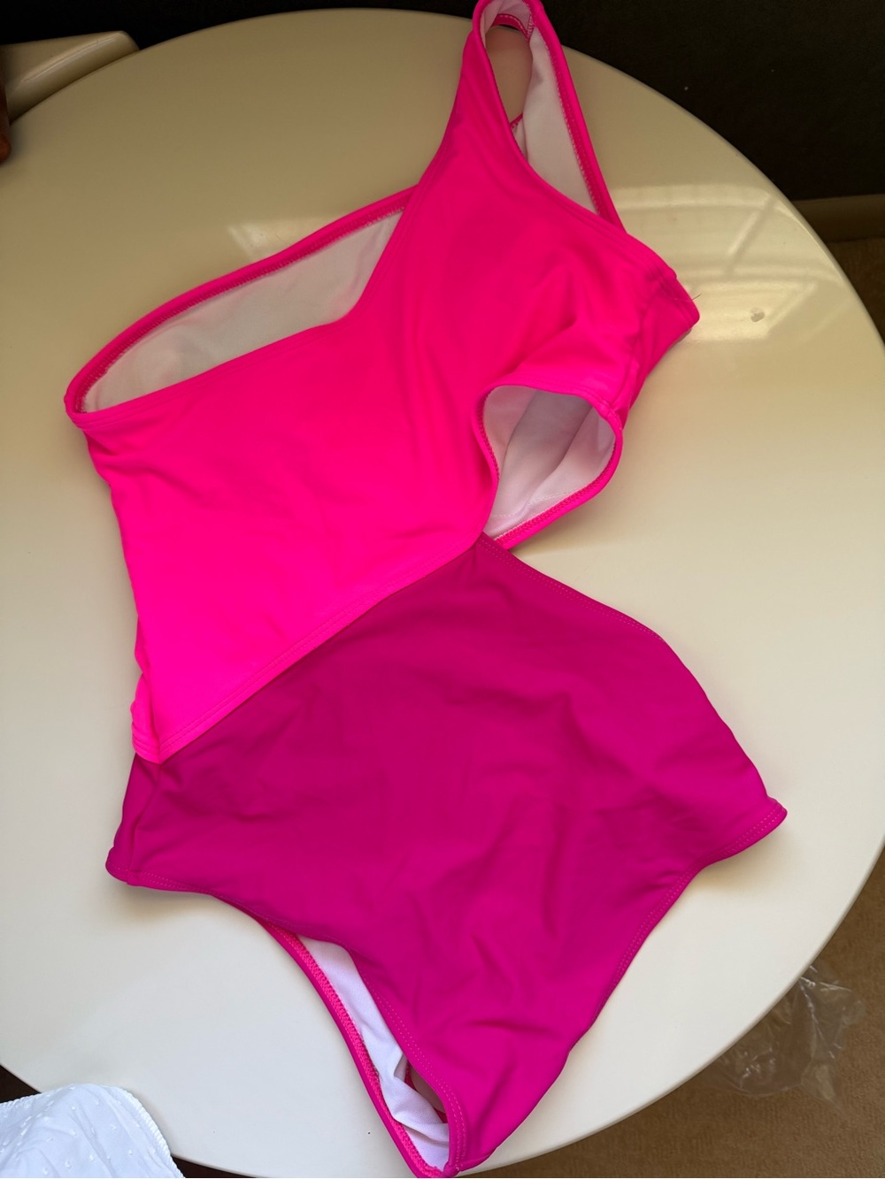Women’s One-Piece Cutout Swimsuit - Hot Pink & Fuchsia